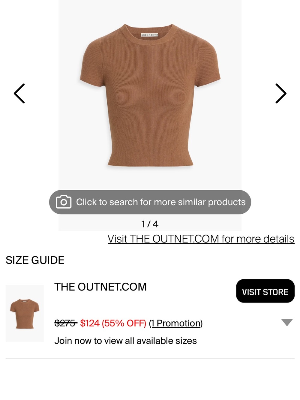ALICE + OLIVIA knitted brown top